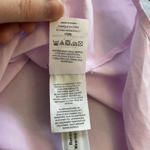 J. Crew Button Back Bell Sleeve Top Blouse Lilac - Picture 7 of 7